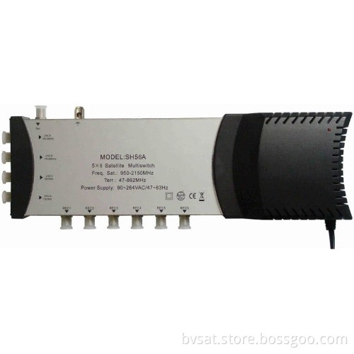 5 In 6 Out Integrated Power Supply Stand Alone Satellite Multiswitch